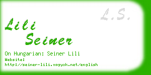 lili seiner business card